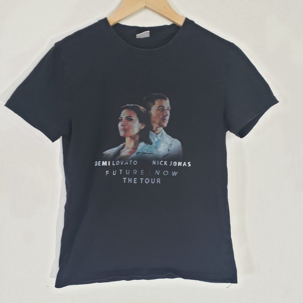 Demi Lovato Nick Jonas Future Now Tour‎ Concert Tee Short Sleeve Size S Cotton